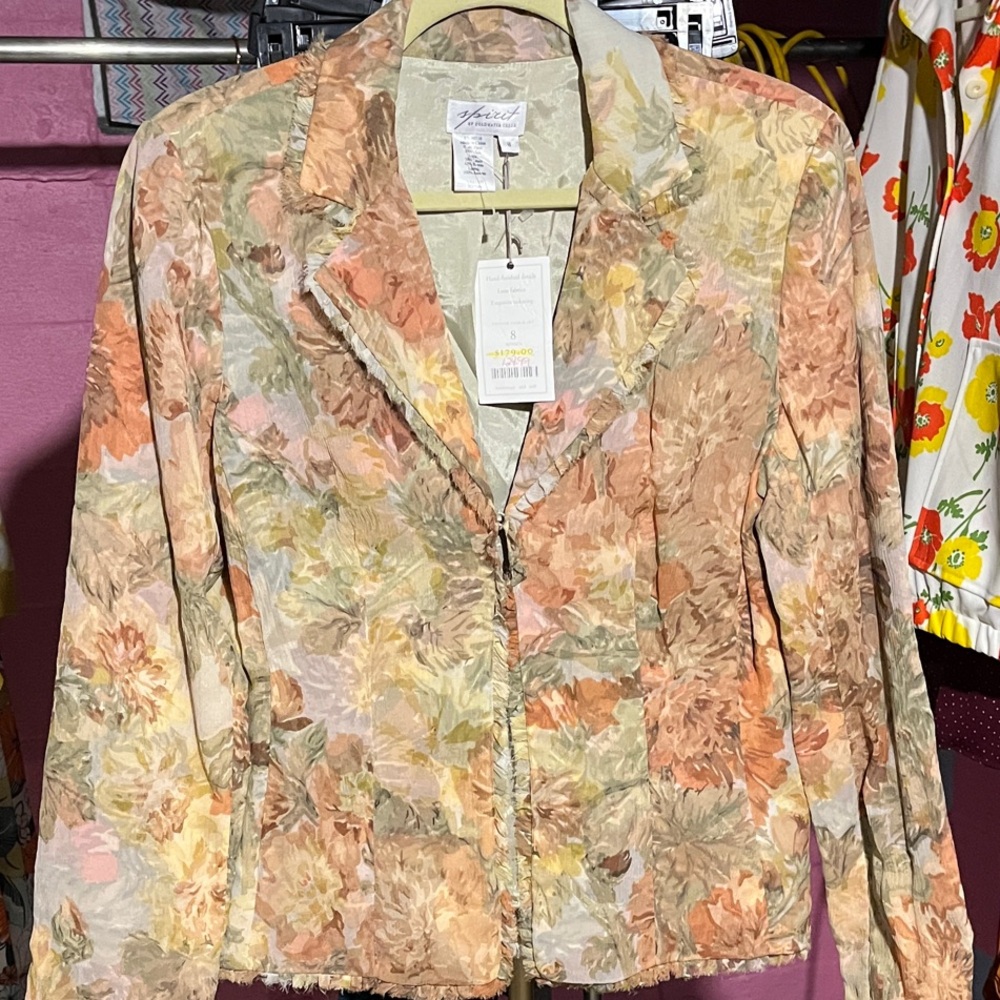 NWT Coldwater Creek Multicolor Floral Blazer